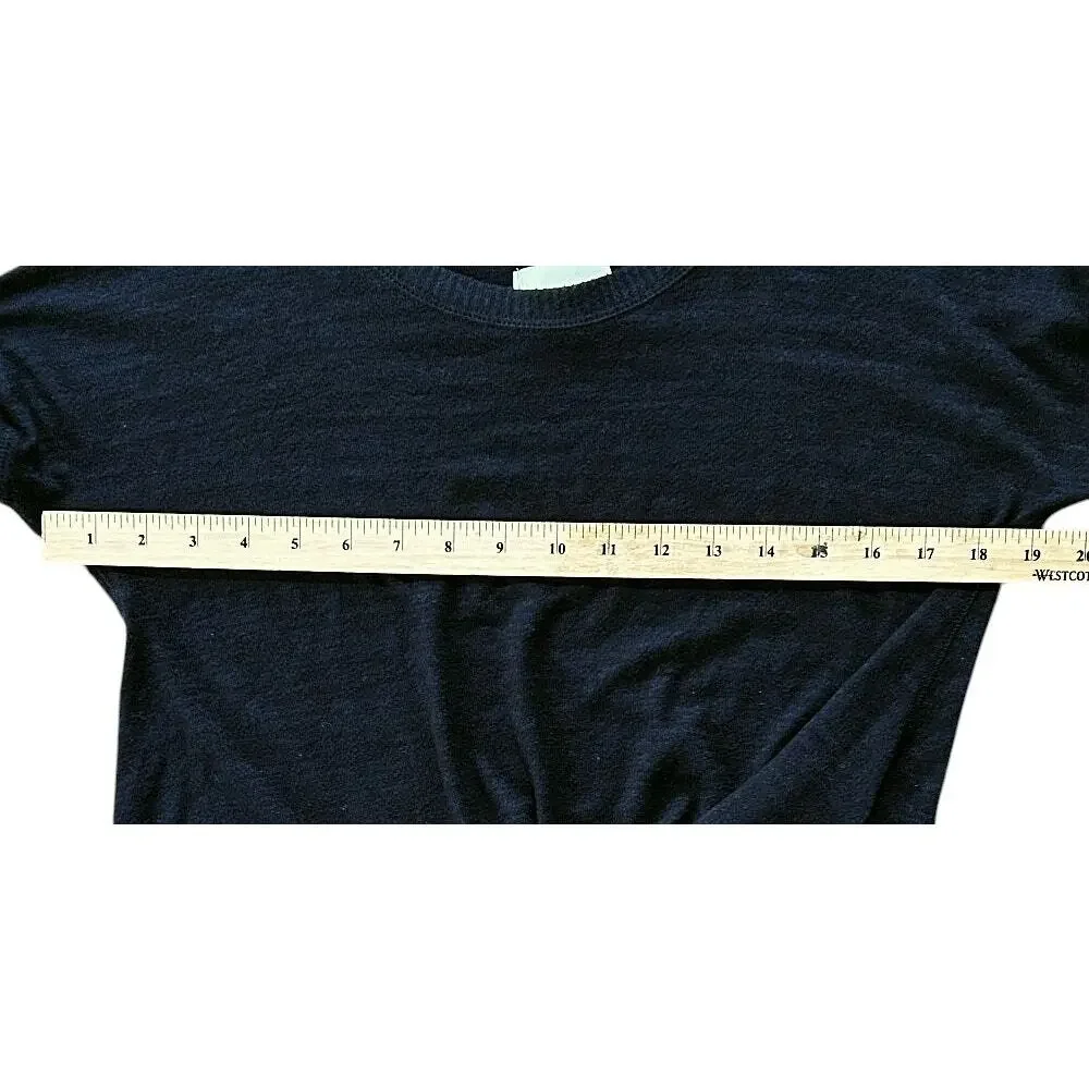 Abercrombie & Fitch Soft A & F Cozy Front Side Tie Black Sweater Small